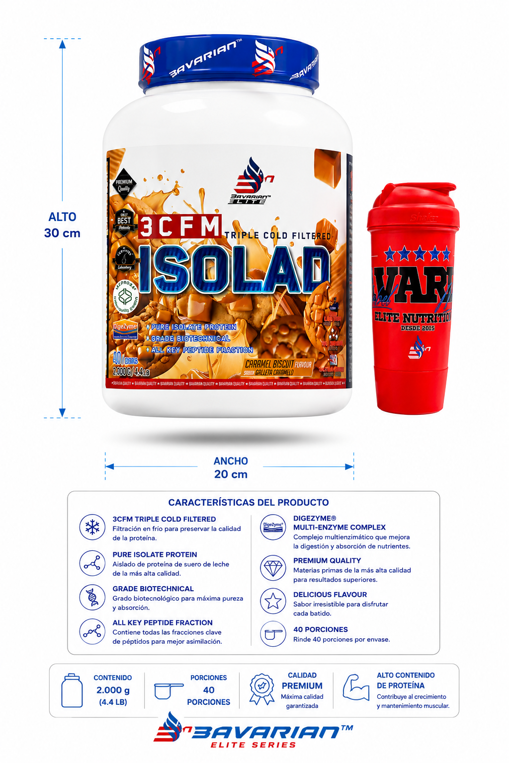 ISOLAD PROTEIN (2KG) con Digezyme® + SHAKER DE REGALO