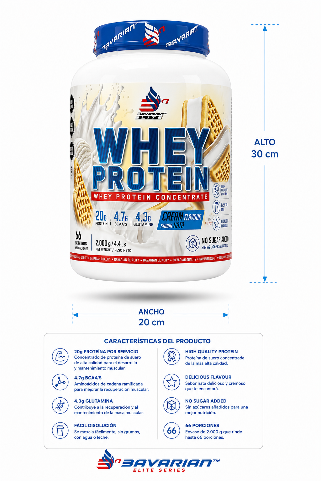 WHEY 80% PROTEÍNA (2KG) con Digezyme