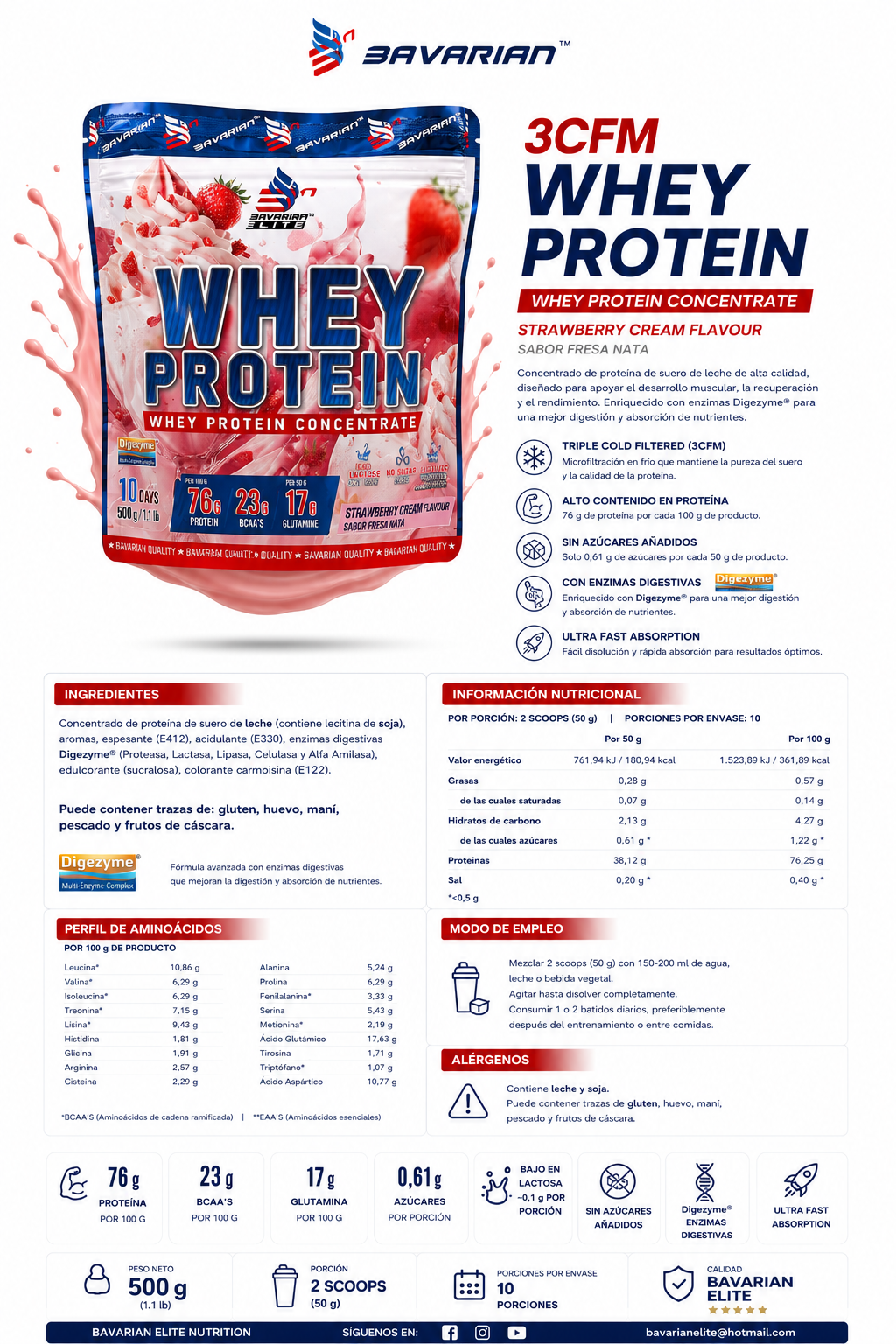 WHEY 500 G + DIGEZYME® - Imagen 5