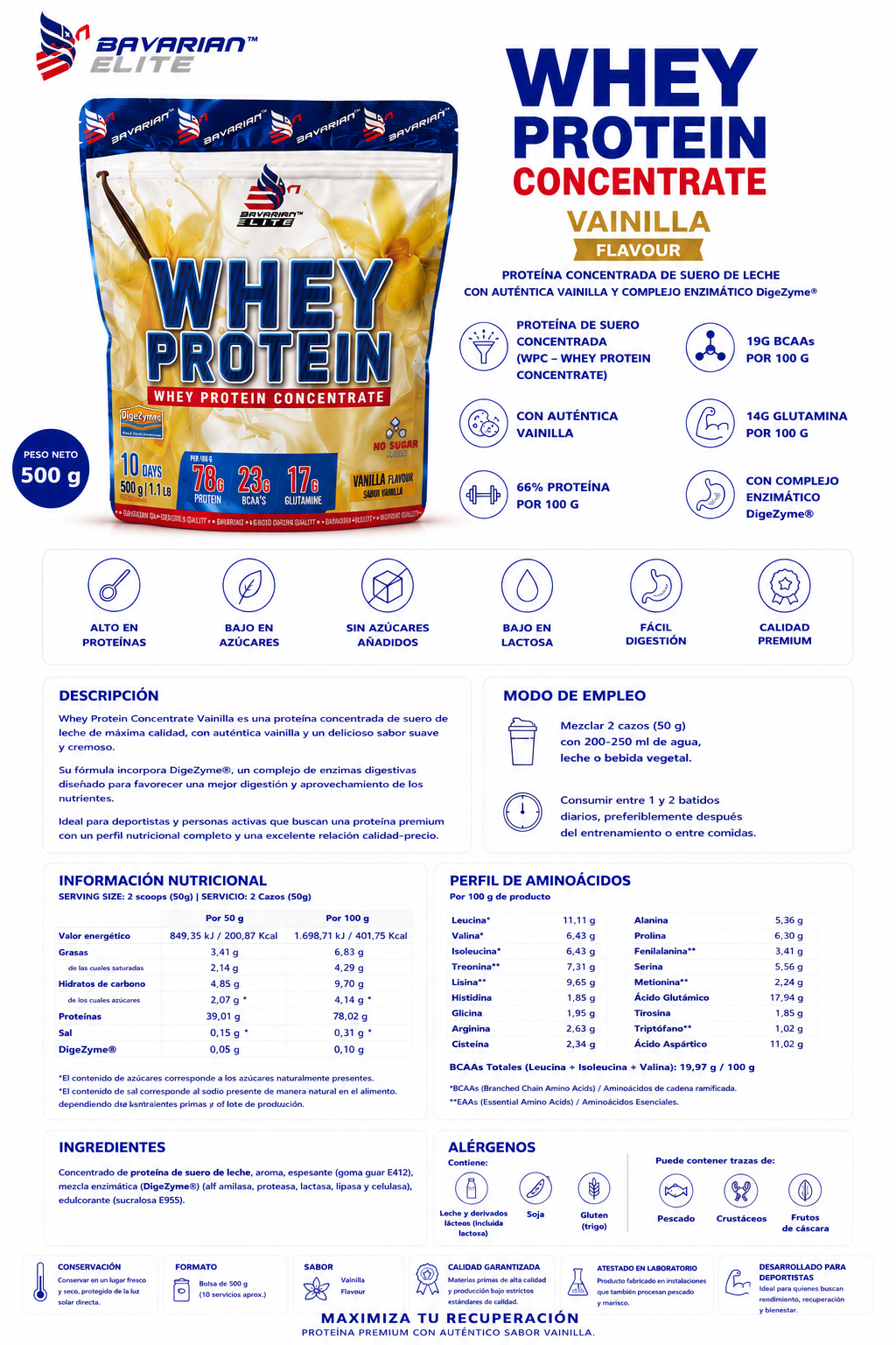 WHEY 500 G + DIGEZYME® - Imagen 6