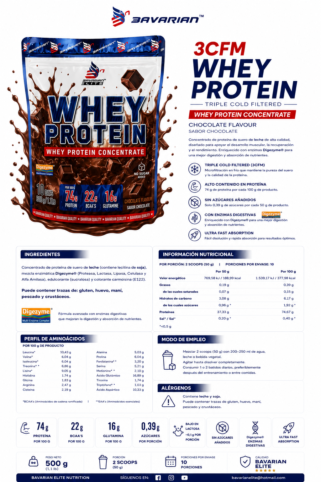 WHEY 500 G + DIGEZYME® - Imagen 8